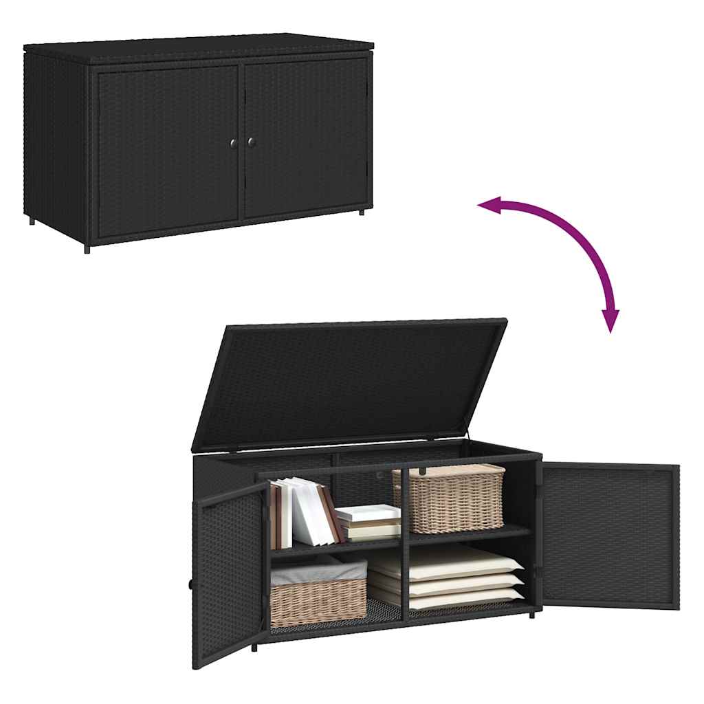 Garden Storage Cabinet 110X55X60.5 Cm Poly Rattan