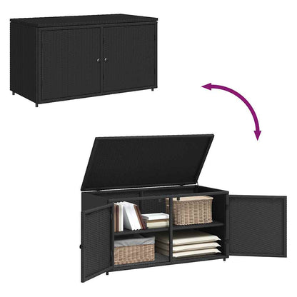 Garden Storage Cabinet 110X55X60.5 Cm Poly Rattan