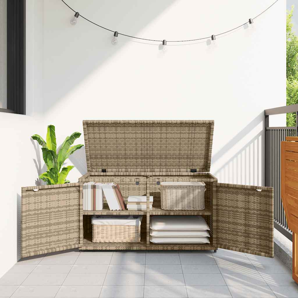 Garden Storage Cabinet 110X55X60.5 Cm Poly Rattan
