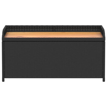 Storage Bench Poly Rattan And Acacia Wood