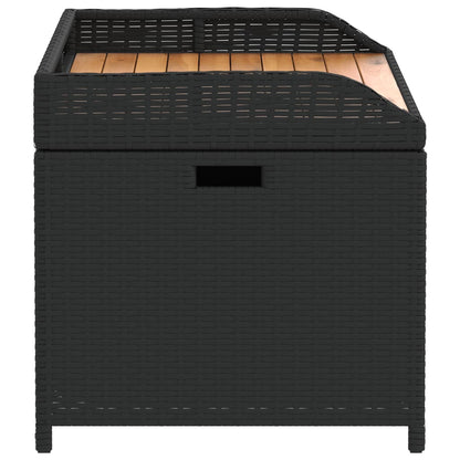 Storage Bench Poly Rattan And Acacia Wood