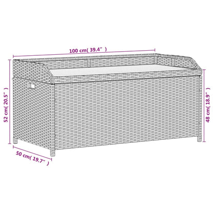 Storage Bench Poly Rattan And Acacia Wood