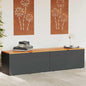 Garden Storage Box Poly Rattan Acacia Wood