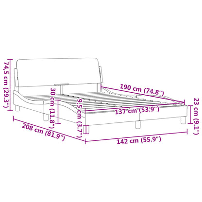 Bed Frame "Dover" Double Faux Leather