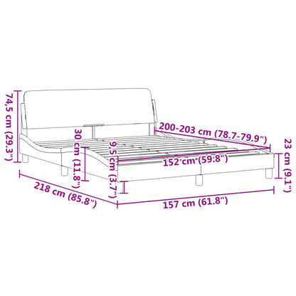 Bed Frame "Dover" Queen Fabric