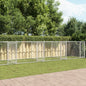 Dog Cage With Door Grey Galvanised Steel