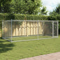 Dog Cage With Door Grey Galvanised Steel
