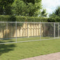 Dog Cage With Door Grey Galvanised Steel