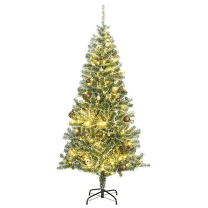 Artificial Christmas Tree With Flocked Snow Green