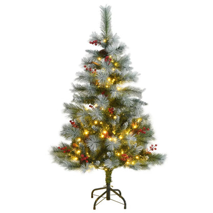 Artificial Hinged Christmas Tree With Cones And Berries