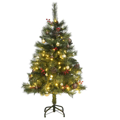 Artificial Hinged Christmas Tree With Cones And Berries