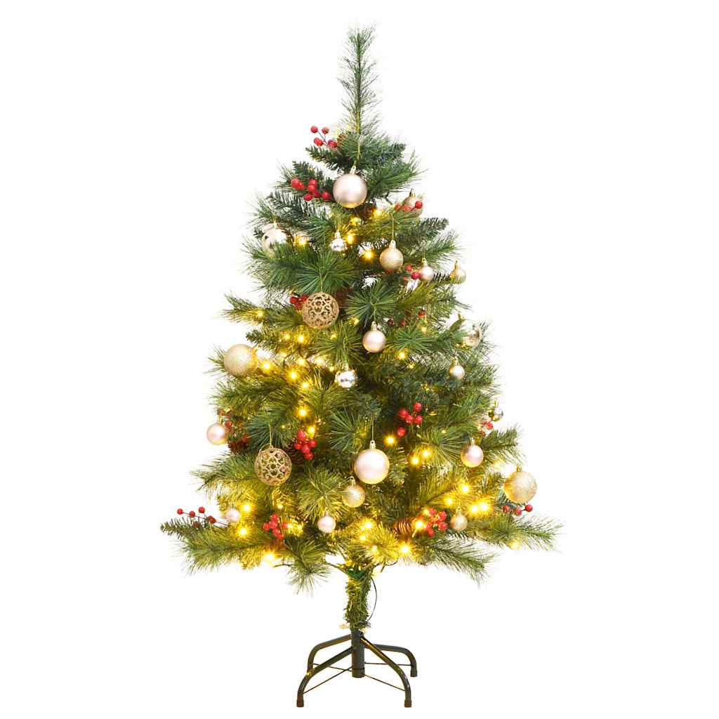 Artificial Hinged Christmas Tree With Cones And Berries