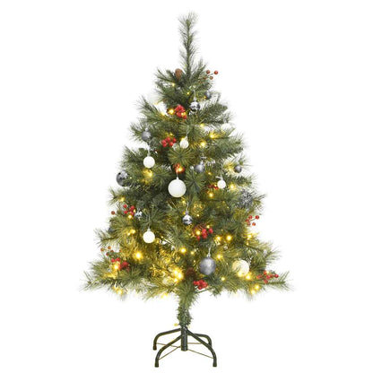 Artificial Hinged Christmas Tree With Cones And Berries