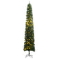 Slim Artificial Pre-Lit Christmas Tree With Ball Set