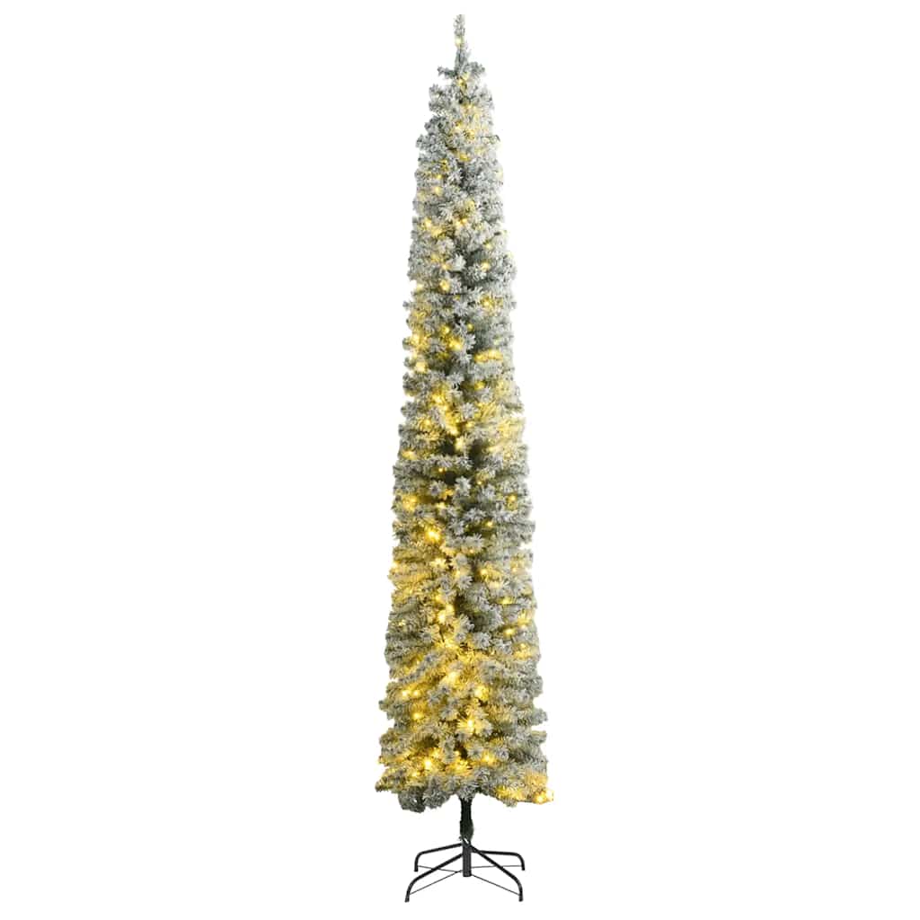 Slim Artificial Pre-Lit Christmas Tree With Ball Set