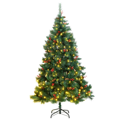 Artificial Hinged Christmas Tree With Cones And Berries