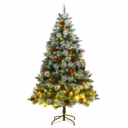 Artificial Hinged Christmas Tree With Cones And Berries