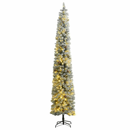 Slim Artificial Pre-Lit Christmas Tree With Ball Set