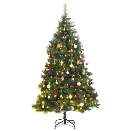 Artificial Hinged Christmas Tree With Cones And Berries