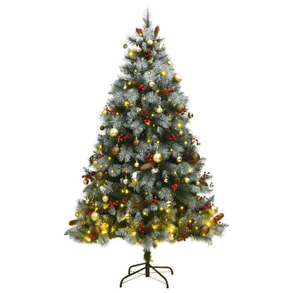 Artificial Hinged Christmas Tree With Cones And Berries