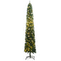 Slim Artificial Pre-Lit Christmas Tree With Ball Set