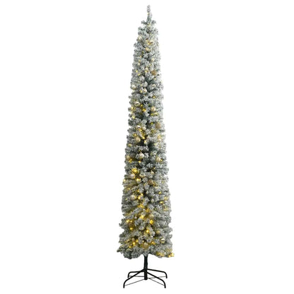Slim Artificial Pre-Lit Christmas Tree With Ball Set