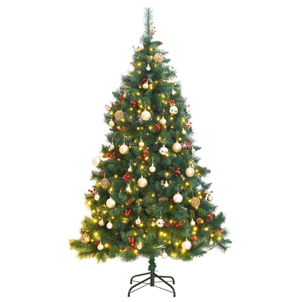 Artificial Hinged Christmas Tree With Cones And Berries