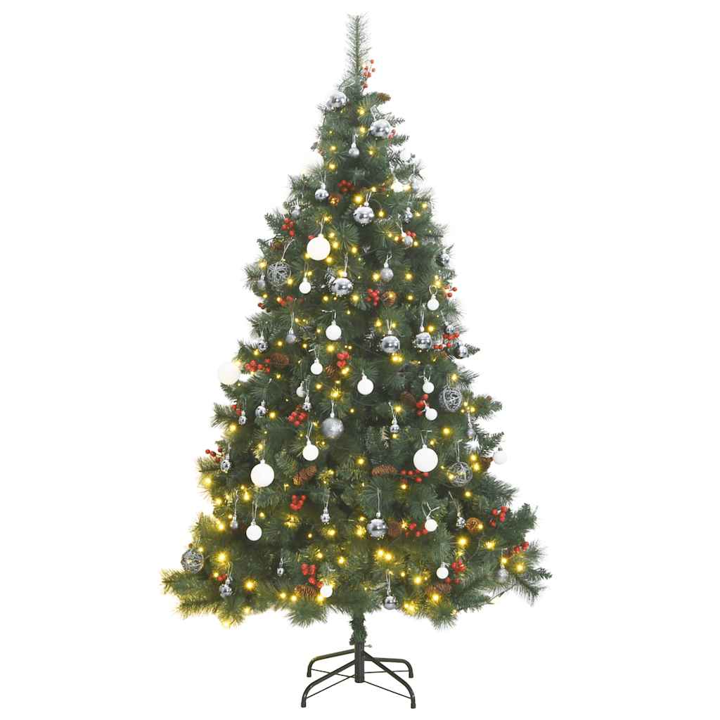 Artificial Hinged Christmas Tree With Cones And Berries