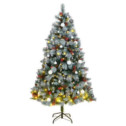 Artificial Hinged Christmas Tree With Cones And Berries