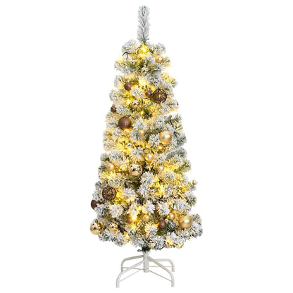 Artificial Hinged Christmas Tree With Flocked Snow
