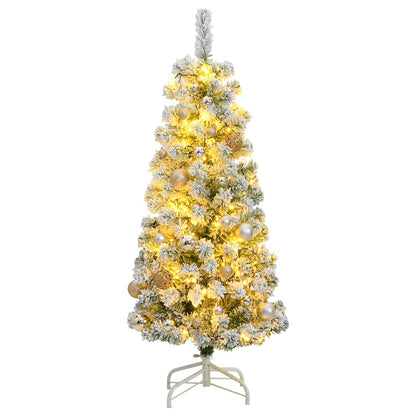 Artificial Hinged Christmas Tree With Flocked Snow