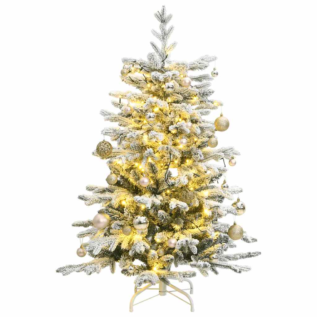 Artificial Hinged Christmas Tree With Flocked Snow