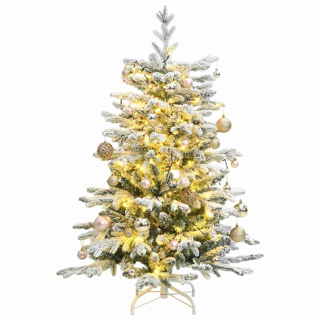 Artificial Hinged Christmas Tree With Flocked Snow