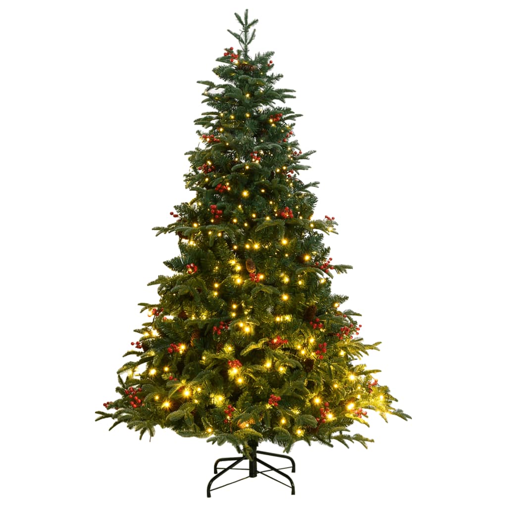 Artificial Hinged Christmas Tree With Cones And Berries