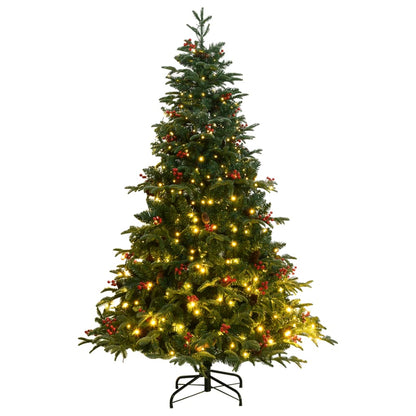 Artificial Hinged Christmas Tree With Cones And Berries