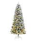 Artificial Hinged Christmas Tree With Flocked Snow