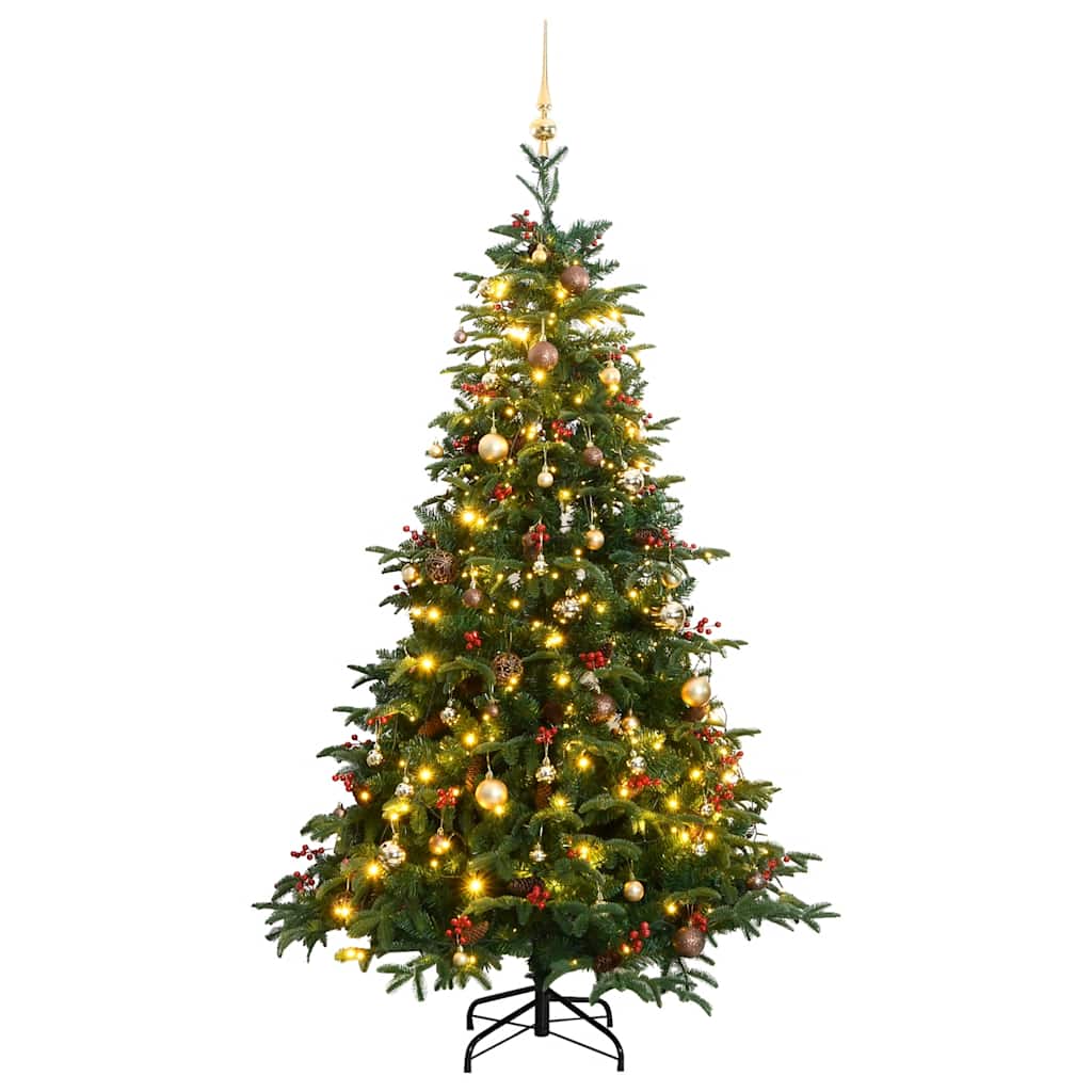 Artificial Hinged Christmas Tree With Cones And Berries
