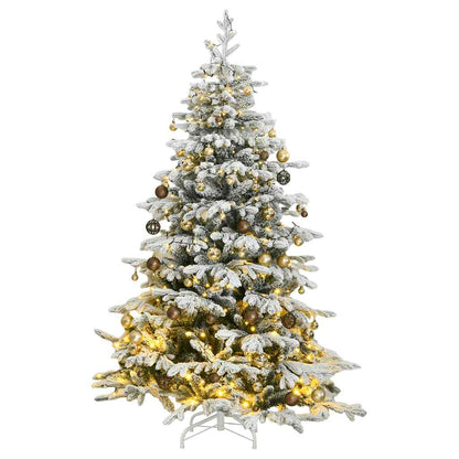 Artificial Hinged Christmas Tree With Flocked Snow