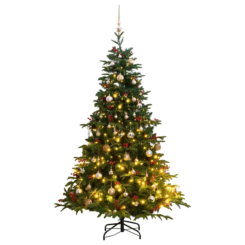Artificial Hinged Christmas Tree With Cones And Berries