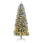 Artificial Hinged Christmas Tree With Flocked Snow
