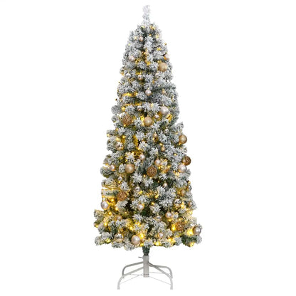 Artificial Hinged Christmas Tree With Flocked Snow