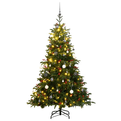 Artificial Hinged Christmas Tree With Cones And Berries