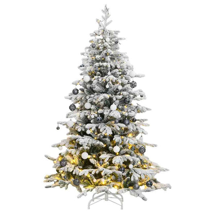 Artificial Hinged Christmas Tree With Flocked Snow