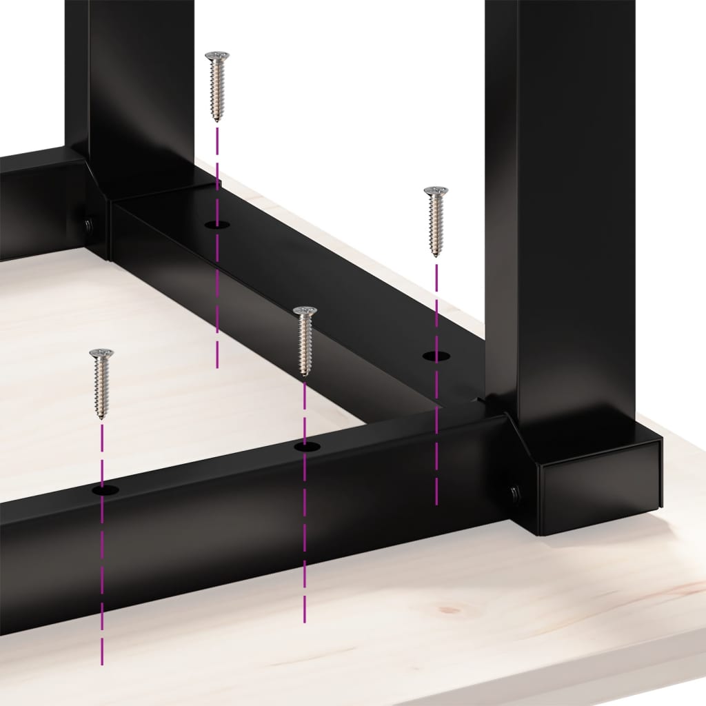 Dining Table Legs O-Frame 140X60X73 Cm Steel