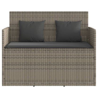 Garden Bench With Cushions Poly Rattan