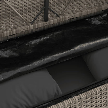 Garden Bench With Cushions Poly Rattan