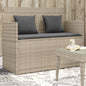 Garden Bench With Cushions Poly Rattan