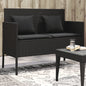 Garden Bench With Cushions Poly Rattan