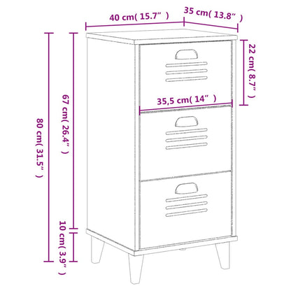 Bedside Cabinet Viken Engineered Wood
