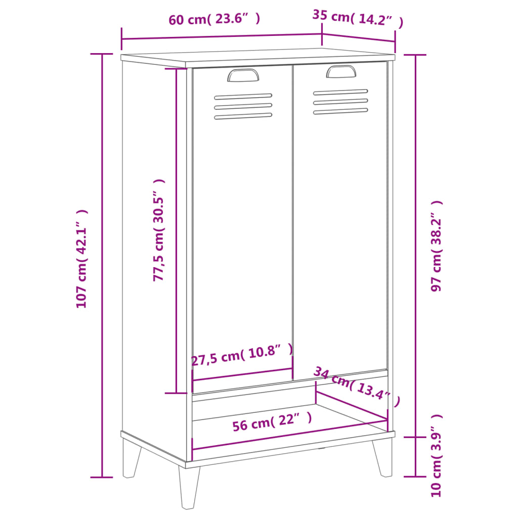 Shoe Cabinet Viken Engineered Wood
